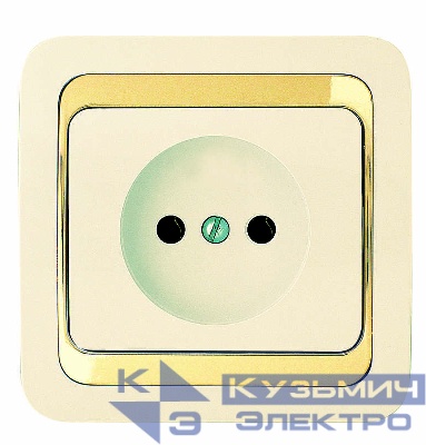 Розетка 1-м СП Mimoza 16А IP20 без заземл. крем./зол. Makel 12622