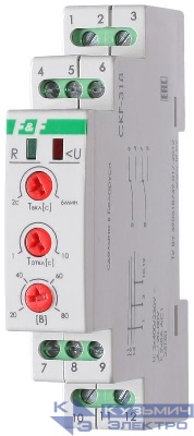 Реле контроля фаз для сетей с изолированной нейтралью CKF-318 (монтаж на DIN-рейке 35мм; регулировка порога отключения; контроль чередования фаз; 3х400В 8А 2P IP20) F&F EA04.004.007
