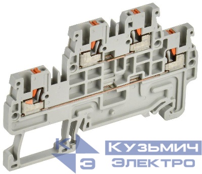 Колодка клеммная CP-ML 2 ур. 1.5кв.мм сер. IEK YCT23-00-2-K03-001
