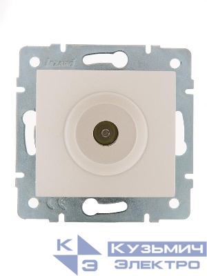 Розетка телевизионная оконечная TV СП Karina механизм жемчуж./бел. перламутр. LEZARD 707-3088-130