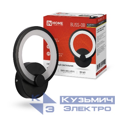 Светильник светодиодный ELEGANT BLISSAR-B 15Вт 230В 3000-6500К 1050лм STEP COLOR черн. IN HOME 4690612043142
