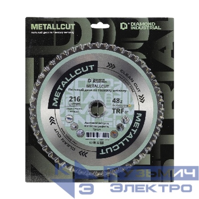 Diamond Industrial Диск пильный по листовой стали, чугуну 216х30/25,4 мм Z=48 TRF0 MetallCut Diamond Industrial