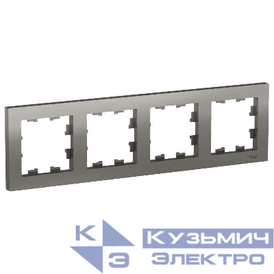 Рамка 4-м AtlasDesign универс. сталь SE ATN000904