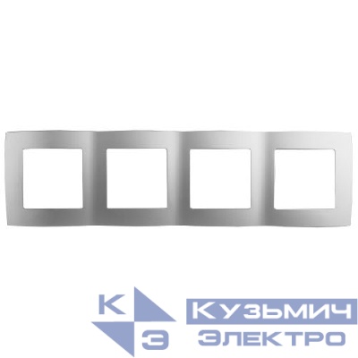 Рамка 4-м 12-5004-03 алюм. ЭРА Б0014773