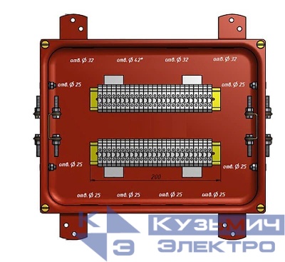 Коробка КС-30 УХЛ1.5 IP65 метал. заглушки ГОФРОМАТИК zeta30355