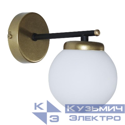 Светильник "Злата" 511 (плафон 8728) НББ 01-25-101 G9 [ИМ] настен. черн.зол. Элетех 1005405282