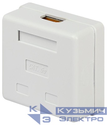 Розетка компьютерная 2-м RJ45 кат.5E неэкранир. Эра Б0056902