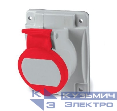 Розетка панельная 32А 5п 3P+E+N 400В IP44 с наклоном DKC DIS4133267S