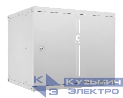 Шкаф телекоммуникационный настенный разборный LIGHT WSC-05D-9U55/45m 19дюйм 9U дверь метал. сер. Cabeus 10177c