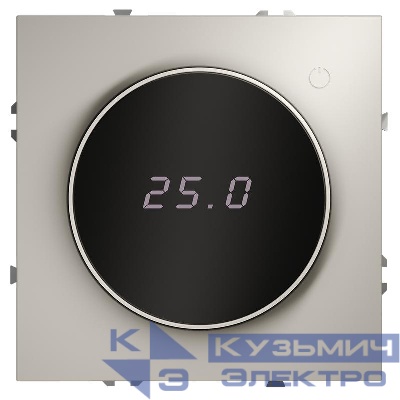 Терморегулятор электронный S70 с индикацией и датчиком для теплого пола механизм кашемир Voltum VLS070103