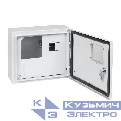 Корпус металлический ЩУРн-ПРО-1-МП/4-292х353х137-IP66-УХЛ1 (с окном учета.1ф счетчик на МП 4 модуля ПРО) КЭАЗ 367473