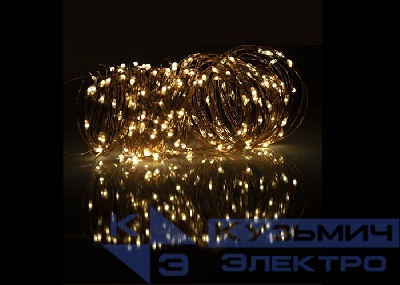 Светильник светодиодный садовый SLR-G03-100Y нить 100LED желт. на солнечн. батарее ФАZА 5033320