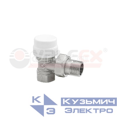 Клапан термостатический для радиатора угловой 1/2дюйм с доп. уплотнением (80/10) K VALFEX VF.031.TN.04