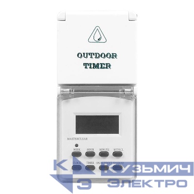 Розетка с таймером (недельная) в защитном корпусе IP 44 3500Вт/16А 230В TM23 FERON 23206