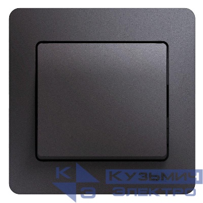 Выключатель 1-кл. СП Glossa 10А IP20 (сх. 1) 10AX в сборе графит SE GSL001312