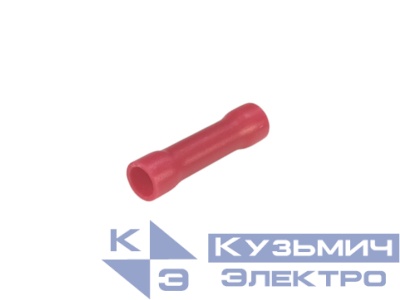 Соединительная гильза BV 1,25 ( ГСИ L=26мм) 0,5-1,5мм2, изолированная, красная, 100шт., NETKO Optima