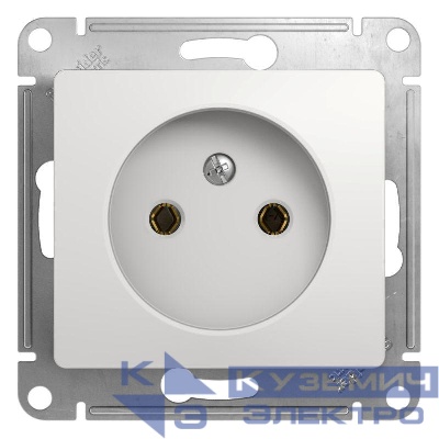 Розетка 1-м СП Glossa 16А IP20 без заземл. механизм бел. SE GSL000141