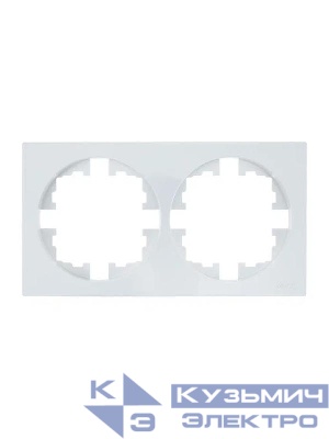 Рамка 2-м OSEN горизонт. квадрат бел. LEZARD 743-0200-147