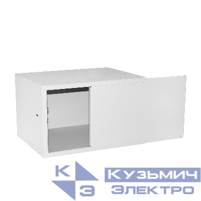 Антивандальный Шкаф 9U пенального типа, (Ш*Г*В 520*400*410мм)  19" направляющие,  передняя дверь металл, замок, серый Netko "M"