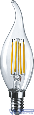 Лампа светодиодная 61 357 NLL-F-FC35-6-230-4K-E14 6Вт свеча на ветру 4000К нейтр. бел. E14 660лм 220-240В Navigator 61357