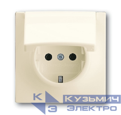Розетка 1-м СП 1мод. Impuls 16А IP21 250В Schuko с крышкой сл. кость ABB 2CKA002018A1488