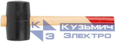 Киянка 55мм 400г деревянная ручка резинов. КУРС 45355