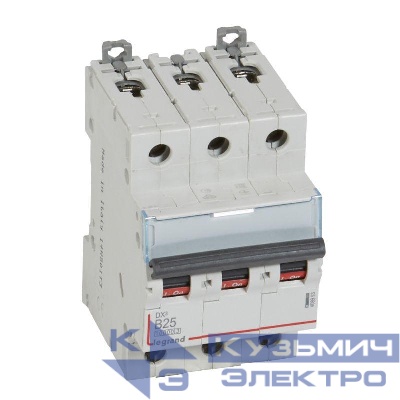 Выключатель автоматический модульный 3п B 25А 16кА DX3 10000 3мод. 400В Leg 408993