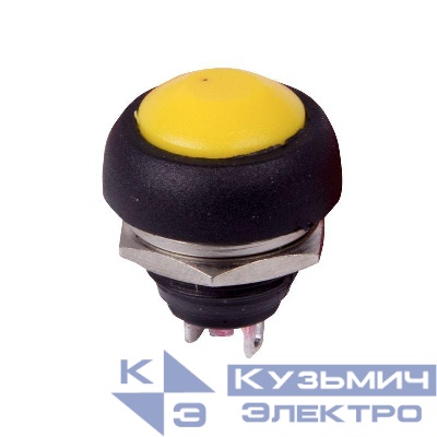 Выключатель-кнопка 250В 1А (2с) OFF-(ON) Б/Фикс желт. Micro (PBS-33В) Rexant 36-3052