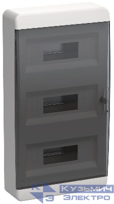 Корпус ЩРН-П-36 TEKFOR IP41 черн. прозр. дверь пластик. IEK TF5-KP12-N-36-41-K01-K03