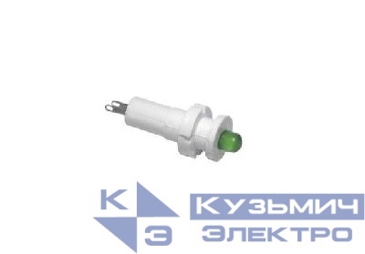 Лампа светодиодная СКЛ-17.3А-Л-2-220 выводы жесткие под пайку 220В 50Гц/пост. диаметр посадочного отверстия 8мм УХЛ2.1 зел. Реле и Автоматика A8021-78106258