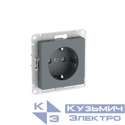 Розетка AtlasDesign 16А с заземл. защ. шторки быстрозажим. клем. механизм грифель SE ATN000745S