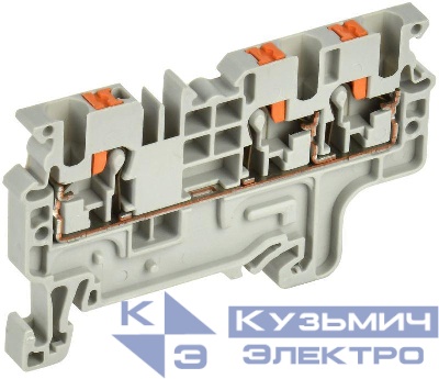 Колодка клеммная CP-MC 3 вывода 2.5кв.мм сер. IEK YCT22-00-3-K03-002
