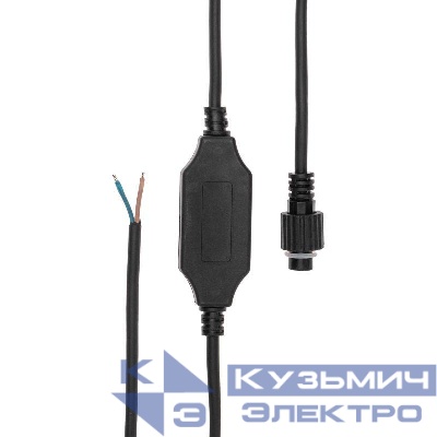 Шнур питания для уличных гирлянд (без вилки) 3А провод черн. IP65 Neon-Night 315-003