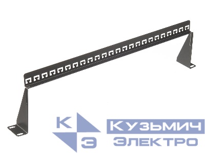 Кабельный органайзер 19", 1U, металлический, консольного типа, черный "SB"