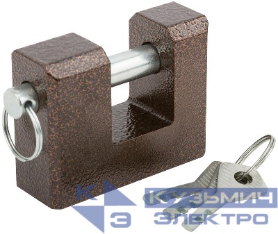 Замок навесной "Стандарт" ВС2-3-01С 80х60мм корпус из алюм. сплава стальная дужка 12мм 67026