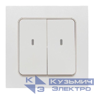 Выключатель 2-кл. Стокгольм Умный беспроводной бел. Zigbee Сonnect EKF RCV-ST2-WS-ZB