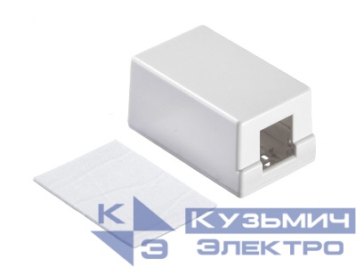 Корпус внешний под розетку / 1 порт / белый