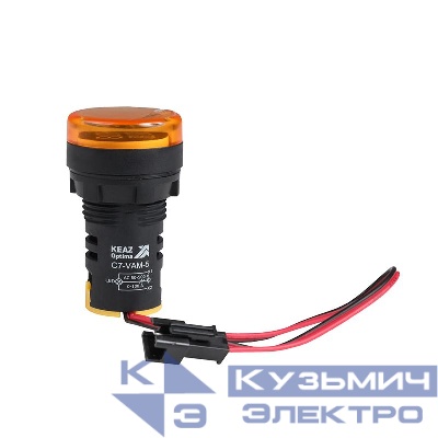 Индикатор тока и напряжения OptiSignal Compact D22 С7-VAM-5 желт. 50-500В AC/0-100А AD22VAM КЭАЗ 375700