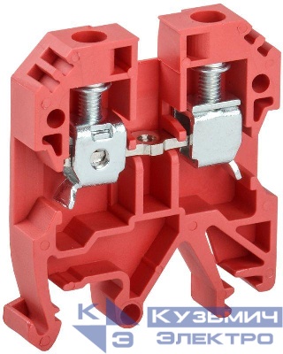 Клемма винтовая КВИ-6кв.мм красн. IEK YZN30-006-K04