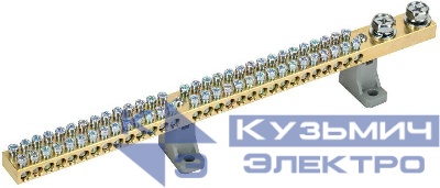 Шина нулевая N на двух угловых изоляторах 200А ШНИ-10х18-60-L2-С IEK YNN30-60-C2-K03