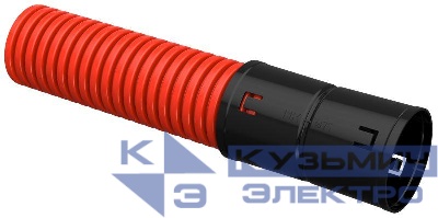 Труба гофрированная двустенная ПНД гибкая d75мм с муфтой красн. (уп.50м) IEK CTG12-075-K04-050-R