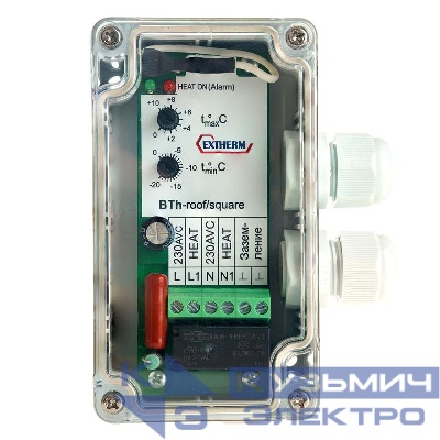 Термостат внешний для управления системой электрообогрева на кровлях/площадках со встроен. датч. температуры Extherm Th-roof-box