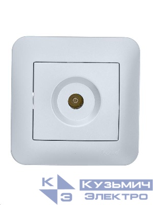 Розетка телевизионная оконечная TV СП ASTI IP20 в сборе жемчуж./бел. перламутр. LEZARD 7081-3030-130