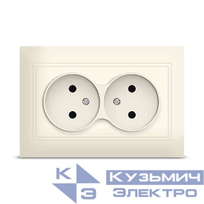 Розетка 2-м Севиль без заземл. сл. кость UNIVersal Б-С0102
