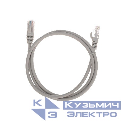 Патч-корд U/UTP CAT 6 RJ45-RJ45 26AWG LSZH сер. 1м Rexant 02-0290-1