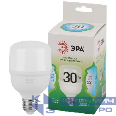 Лампа светодиодная GREEN LINE POWER T70-30W-840-E27 GL 30Вт колокол 4000К яркий свет бел. E27 Эра Б0067068