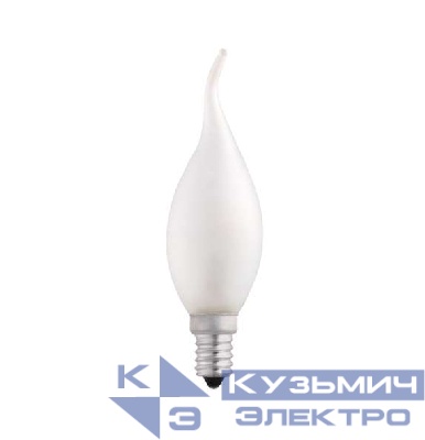 Лампа накаливания CT35 40W E14 frosted "Свеча на ветру" JazzWay 3321475