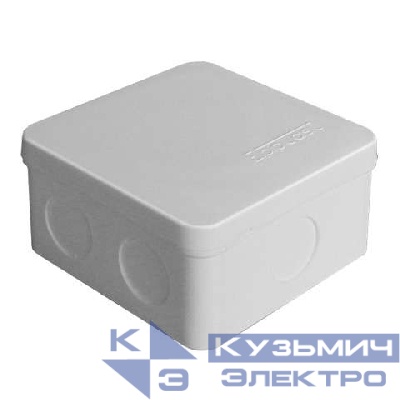 Коробка распределительная ОП 84х84х45мм IP54 7 выходов без гермовводов крышка защелкивающаяся сер. Epplast 125102