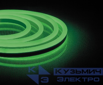 Лента светодиодная LS720 120SMD(2835)/м 9 6Вт/м 220В IP67 с 1 сетевым шнуром 1 заглушкой 1 коннектором в комплекте зел. (уп.50м) FERON 29564
