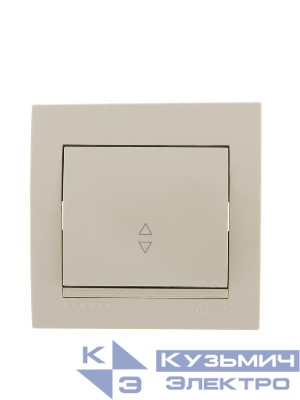 Переключатель проходной 1-кл. СП Deriy 10А крем. LEZARD 702-0303-105